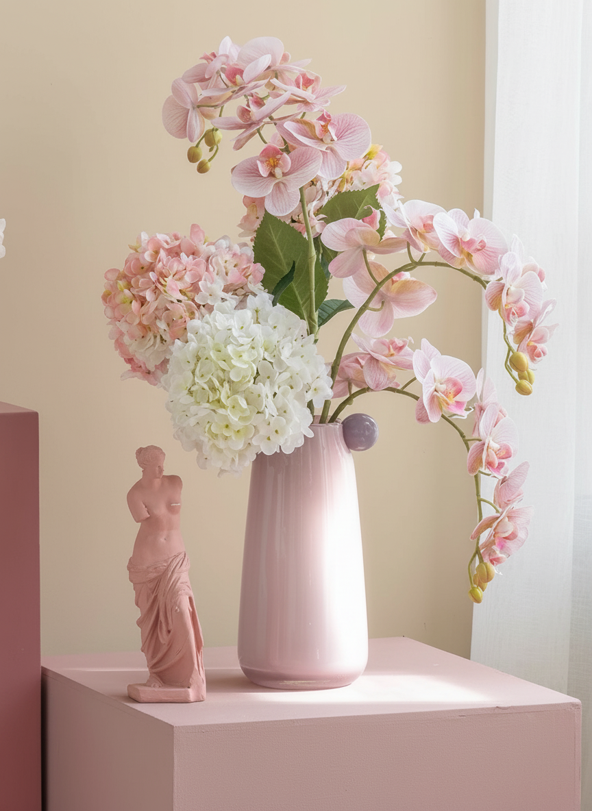 Vase cylindrique Jelly Bean – Vase centre de table ludique et coloré