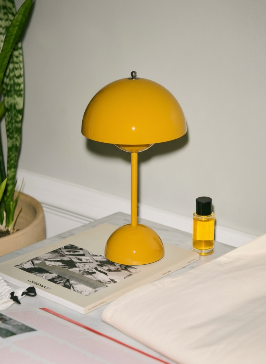 Lampe de table contemporaine champignon